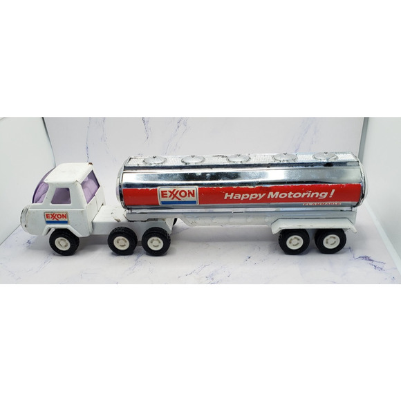 Buddy L Exxon Road Service Oil Tanker Vintage Diecast Truck and Trailer - Picture 1 of 16